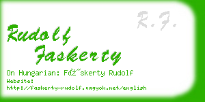 rudolf faskerty business card